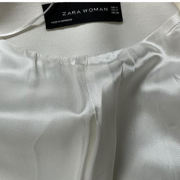 Zara Woman White Overcoat – Size Medium (Excellent Used Condition) Professional - Picture 8 of 13